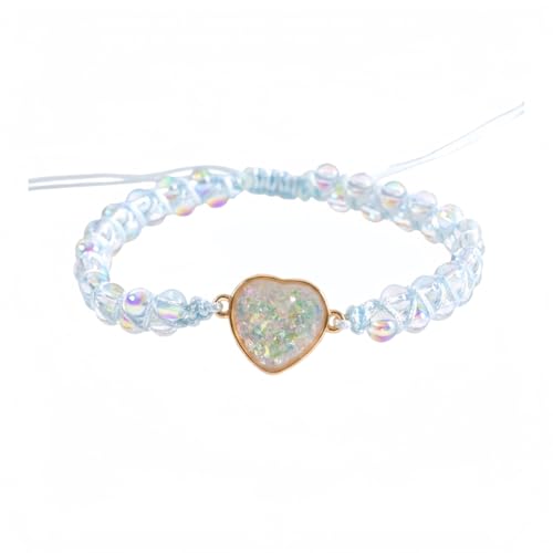 YGLINE Stone Bead Yoga Meditation Bracelet Healing Crystal Double Layer Natural Gemstone Beaded Relax Anxiety Bracelets for Women Men - color: white