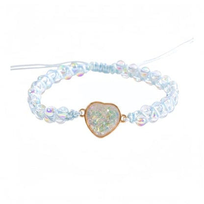 YGLINE Stone Bead Yoga Meditation Bracelet Healing Crystal Double Layer Natural Gemstone Beaded Relax Anxiety Bracelets for Women Men - color: white