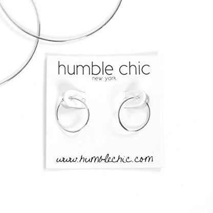 Thin Hoop Earrings for Women - Lightweight Wire Threader Loop Drop Dangles | Plated in 18K Gold or 925 Sterling Silver, Hypoallergenic and Safe for Sensitive Ears - color: 925 Silver Plated - 0.5" inch