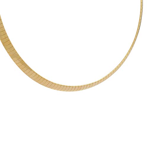 Italian Omega Chain Necklace - color: Gold, size: 6mm