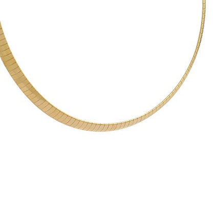 Italian Omega Chain Necklace - color: Gold, size: 6mm