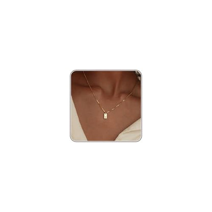 Initial Necklaces for Women 14K Gold Plated Letter Necklace Dainty Waterproof Pendant Necklace Personalized Gifts Trendy Gold Jewelry - color: N