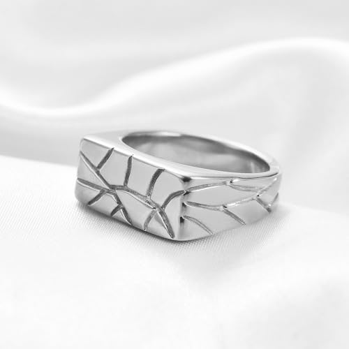PCY Stainless Steel Gold Plated Men Women Band Ring - color: 8mm Silver FX