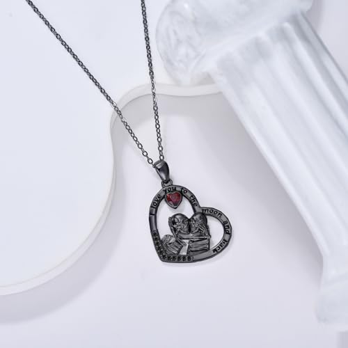Sterling Silver Halloween Necklace Gothic Jewelry Gifts for Women Men - style: Skeleton-Black
