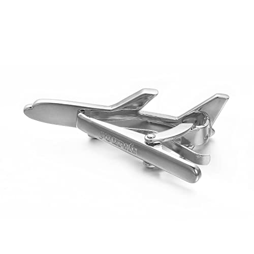 Yoursfs Cool Airplane Tie Clips For Men Personalized Skinny Stainless Steel Aircraft Tie Clasp For Mens Accessories Jewelry Gift - style: Airplane