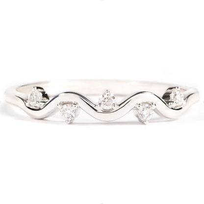 STORYJEWELLERY 925 Sterling Silver Rings, Stackable Wave Rings for Women, Fashion Midi & Pinky Ring, Wedding Bands for Women, Unique Gifts for Her