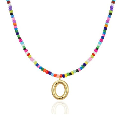 Colorful Initial Necklaces Gifts for Girls Kids Teens, 6-18 Year Old Girl Birthday Gift Teen Girl Gifts Trendy Stuff Gold Bubble Letter Pendent Necklace Jewelry - style: O