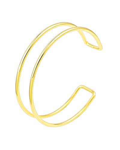 Minimalist Gold Arm Cuff Bracelet Upper Arm Band Cuff Bangle for Women Adjustable Armband Set 6 Pieces - color: 6pc B