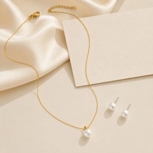 Pearl Necklace for Women Dainty Pearl Necklace Timeless Jewelry christmas gifts friendship gifts for women - color: A