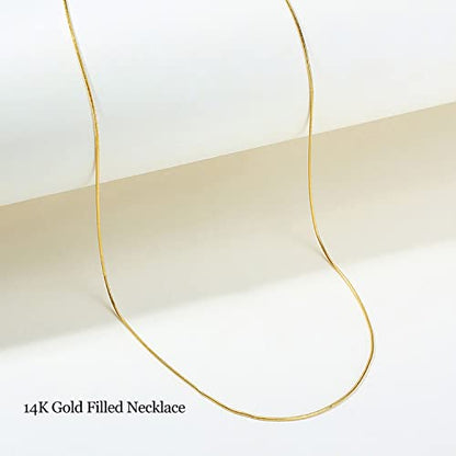 DEARMAY 14K Gold Plated Herringbone Necklaces for Women, Dainty Gold Snake Choker Chain Non Tarnish Trendy Simple Thin & Chunky Options Neckalce 1.5/3/5/6/8mm Chain Jewelry for Gifts - color: 1.5MM 16"-GD Herringbone Necklace