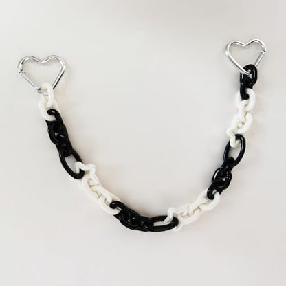 Colorful Acrylic Pants Pocket Chain Hip Hop Jeans Chain,Acrylic Chain Strap for Purse Handbag Diy Accessory - style: Black White