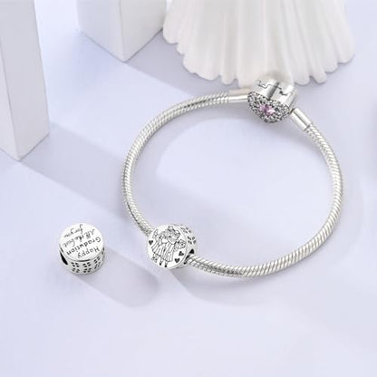 NARMO 925 Sterling Silver Charm Bead for Bracelets Silver Charms for Women - color: Happy Graduation