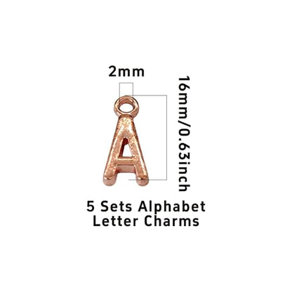 Alphabet Letter Charms - color: Rose gold