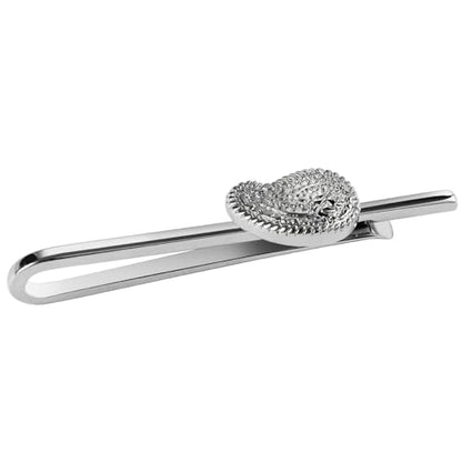 HAWSON Various Tie Clips for Men Unique, Funny Novelty Mens Tie Bar, Personalized Tie Pins for Men, Theme Wedding Party Gifts - style: Paisley Swirl