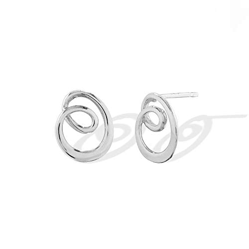 Boma Jewelry Sterling Silver Spiral Stud Earrings