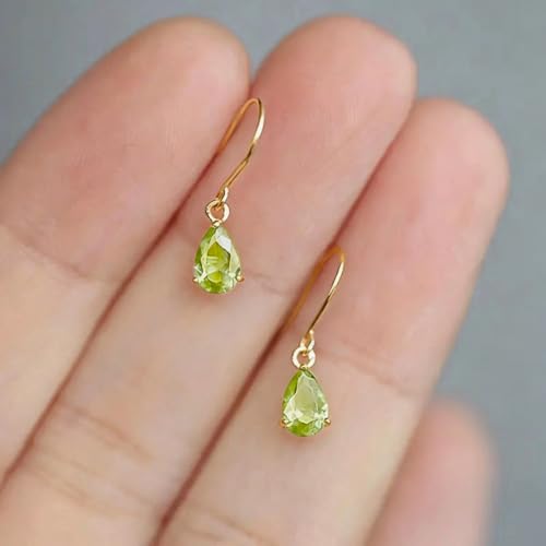 Dainty Drop Earrings with Pear CZ for Women Romantic Jewelry - color: E6610