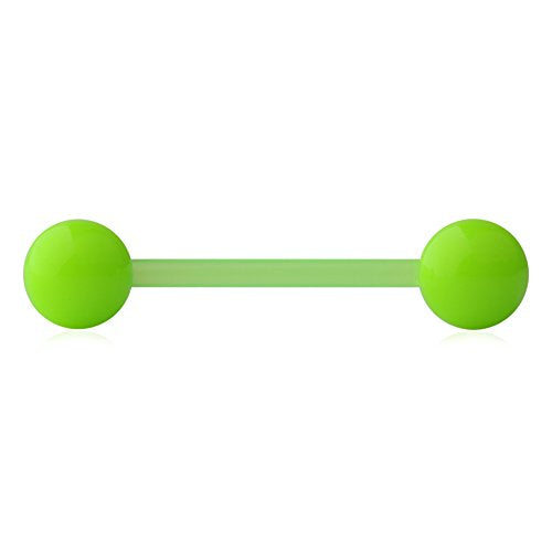 14G 16mm Acrylic Nipple Tongue Barbell Ring Body Piercing Jewelry Retainer 2-6PCS - color: 6PCS - Mix Color 3#