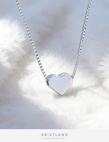 S925 Silver Women's Bar Necklace/Double Circle Layered Y Necklace Chain Adjustable Long/Tiny Pendant Chain Choker for Lady Gift - style: Heart