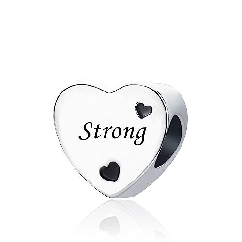 January-December 12 Months Colors Birthstone Crystal Happy Birthday Heart Charms For Charm Bracelets Necklace - color: October