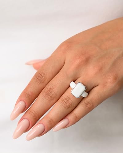 Rinfit Emerald Silicone Ring with Stainless Steel Frame - color: Pack D - White / Metal Silver