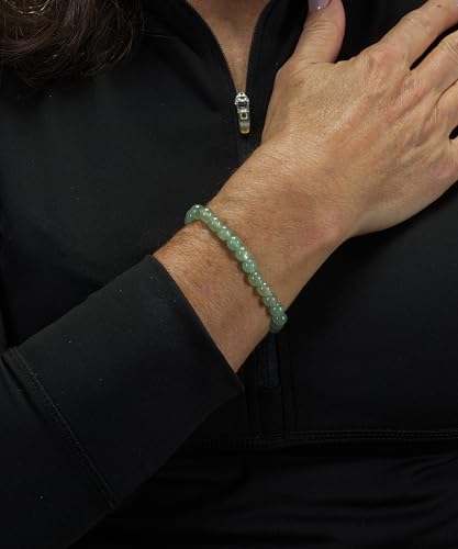 Cherry Tree Collection - Small, Medium, Large Sizes - Gemstone Beaded Bracelets For Women and Men - 6mm Round Beads - color: Green Aventurine, size: Large