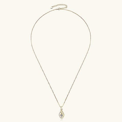 Moissanite Infinity Pendant Necklace for Women | 4mm D Color Moissanite 925 Sterling Silver Infinity Knot Necklace for Mom Wife Birthday Jewelry Gifts - color: Gold