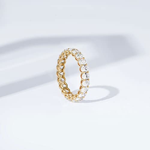 Amazon Essentials 14K Gold Plated Cubic Zirconia Stackable Statement Ring - color: Yellow Gold, size: 9