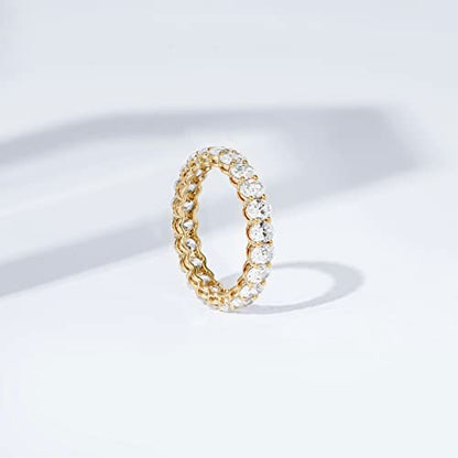 Amazon Essentials 14K Gold Plated Cubic Zirconia Stackable Statement Ring - color: Yellow Gold, size: 9