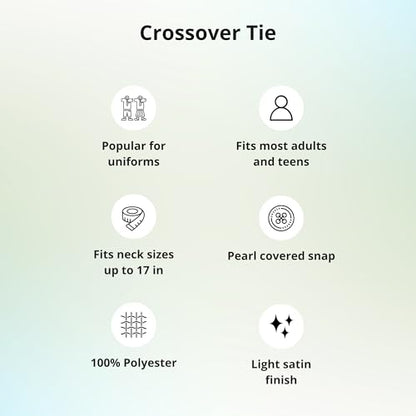 tiemart Crossover Tie - color: Dark Navy Blue