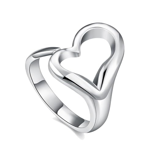 925 Sterling Silver Ring Minimalist Adjustable Rings Band Handmade Rings for Women Girls - color: 11-Color3