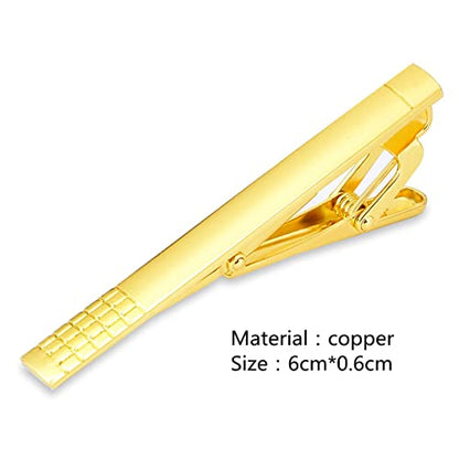 Gold Tone Regular Tie Clips Men-Skinny Tie Bar Suitable for Wedding Anniversary Business Meetings and Daily Life Necktie Accessories - style: one line