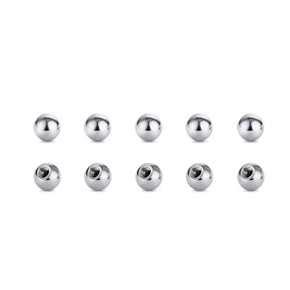 Threaded 316L Steel Replacement Balls Piercing Parts for Body Jewelry 14G 16G Barbell - style: 10pcs 16G 3mm