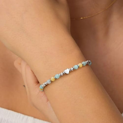 Best Friend Bracelet Gifts for Women Sister Bestie, Christmas Gift for Teens Mom Daughter Granddaughter Birthday Gift for Her Stocking Stuffers - color: Amazonite-Friend