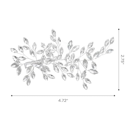 SWEETV Wedding Hair Comb Pieces Bridal Combs Bride Hair Accessories Clip | Rhinestone Hair Pieces Crystal Bridal Side Combs Elegant Wedding Hair Clip Wedding Hair Pieces for Women Girls Bridesmaid - color: Silver-B