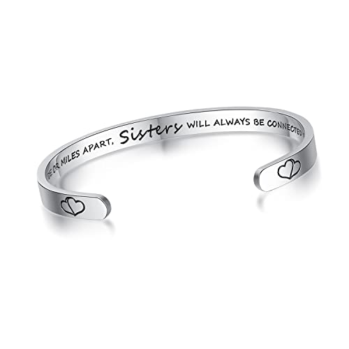 SAM & LORI Personal Bracelets for Teens/Women-Inspirational Jewelry Gifts (Various Designs) for Daughter/Sister/Mom/Friends-Adjustable Bracelet in a Pretty Gift Box - style: 2-Friend/Sister-Side by side...