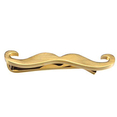 HAWSON 2 inch/ 2.2 inch Tie Clip for Men, Novelty Tie Bar Clip for Men and Boys, Interesting Tie Clip for Party - color: Gold Beard