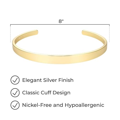 Amazon Essentials Cuff Bracelet, 8" - color: Yellow