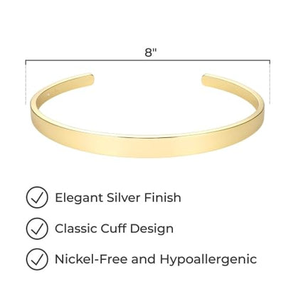 Amazon Essentials Cuff Bracelet, 8" - color: Yellow