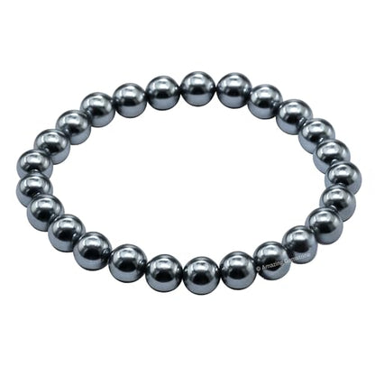 Amazing Gemstone Black Pearl Bracelet for Women Men's Gifts | Protection Healing Crystal Bracelet - 8mm Beaded Stretchable Bracelet Stocking Stuffers Mothers Day Gift - color: Black Pearl