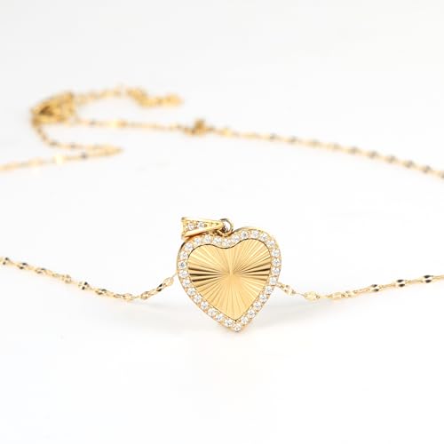 16 Inch Women's Pendant Necklace Chains - 5 Different Pendant Designs, Dainty Adjustable Chains(Gold/Silver) - color: gold1