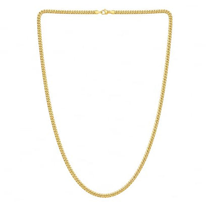 Modstel Premium Cuban Link Chain Necklace 4mm Stainless Steel,Rhodium Plated Silver, For Men & Women, Waterproof, Hypoallergenic, 16-24 Inch - color: Gold, size: 20inch