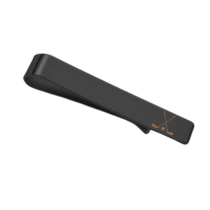 Mens Airplane Tie Clip for Boyfriend Husband Son Flight Attendant Accessories for Men - style: Black Golf