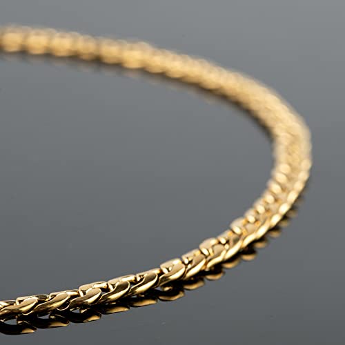 16.4 Feet Stainless Steel Gold Cuban Chains 5mm Twisted Links Chain Spool Necklace Chain Bulk with Open Jump Rings Lobster Clasps for Women DLY Bracelet Jewelry Making - color: Gold Twist _7.5x5mm