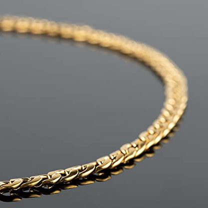 16.4 Feet Stainless Steel Gold Cuban Chains 5mm Twisted Links Chain Spool Necklace Chain Bulk with Open Jump Rings Lobster Clasps for Women DLY Bracelet Jewelry Making - color: Gold Twist _7.5x5mm