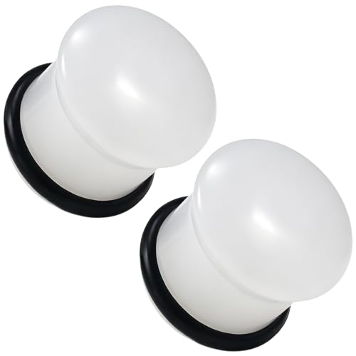 8G-12mm Solid Ear Plugs Tunnels for Women Men Single Flared Ears Gauge Plugs with O-Ring Stretcher Expander Piercing Body Jewelry Black White Clear Opalite 1 Pairs - color: Opalite, size: 0 Gauge(8mm) = 5/16 inch