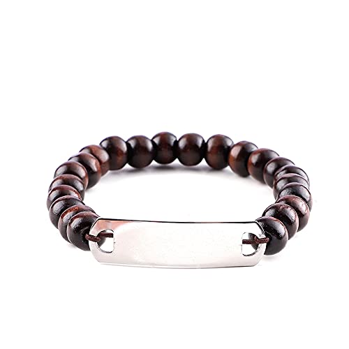 8mm Cross Beads Wooden Bracelet for Men Women Healing Lava Rock Stretch Bracelets Set - color: C: WWJD Wooden Bracelet