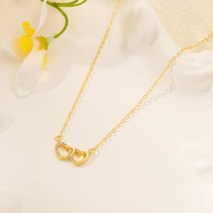 Starain Sunflower Necklaces for Women 14K Gold Plated Rotate Sunflower Pendant Necklace Cute Fun Necklaces 18 inch - color: D-Gold-Heart