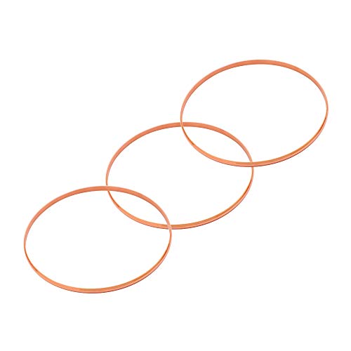 Stainless Steel Silver-Tone Three Stackable Womens Bangle Bracelets - color: rose