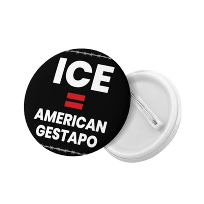Ice Equals American Gestapo Protest Button Pins Badge Pin Round Badges - color: 20 PCS, size: Medium