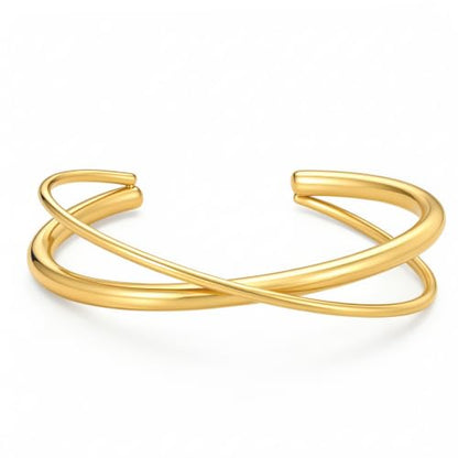 hotoo Gold Plated Bangle Bracelet for Women - style: Double-Strand Wrap